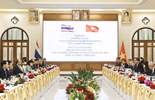 会谈场景。（图片来源：越通社）