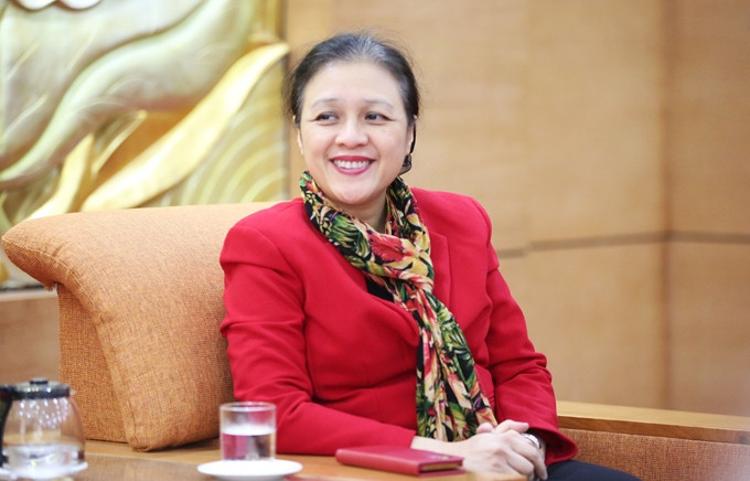 越南友好组织联合会主席阮芳娥大使。