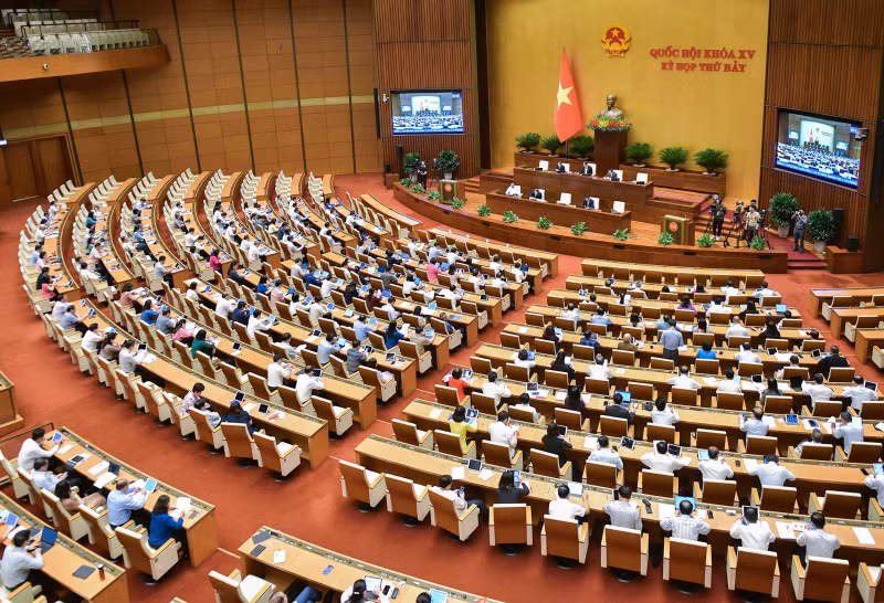 第十五届国会第七次会议场景。