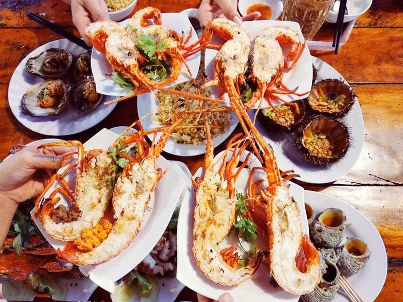 永希旅游村的海产品。（图片来源：越南旅游总局）