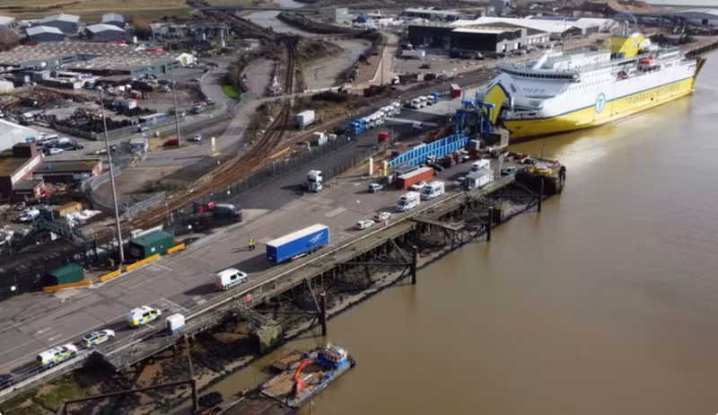 附图：东萨塞克斯郡刘易斯区纽黑文镇纽黑文码头。（图片来源：PA）