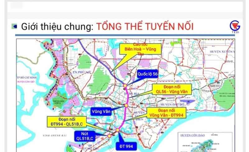  连接边和-头顿高速公路的道路全长近16.5公里，分为3个子项目。（图片来源：越通社）