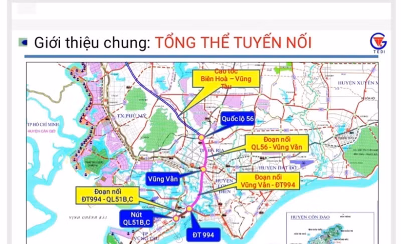  连接边和-头顿高速公路的道路全长近16.5公里，分为3个子项目。（图片来源：越通社）
