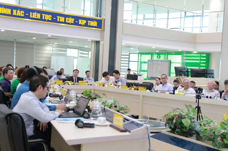 越南近海风能技术潜力评估报告公布仪式。（图片来源：气象水文总局）