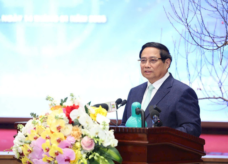 范明正总理在会议上发表讲话。（图片来源：经济时报）