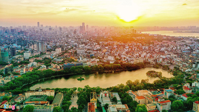 高空俯瞰河内的河流和湖泊（组图） ảnh 8