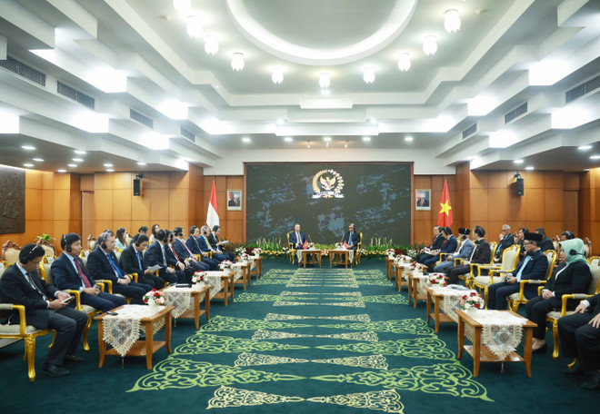 会见场景。(图片来源:越通社) 会见场景。(图片来源:越通社)