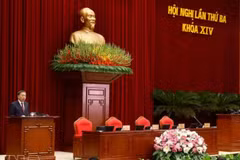 越共中央总书记、国家主席苏林在闭幕会上发表讲话。（图片来源：越通社）