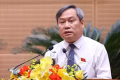 河内市人民委员会主席武大胜在会上发表讲话。（图片来源：越通社）
