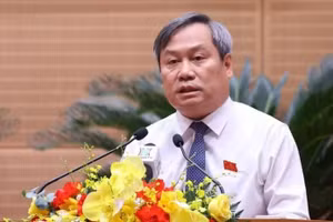 河内市人民委员会主席武大胜在会上发表讲话。（图片来源：越通社）