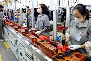 设在兴安省太瑞乡的Keystone Electrical（越南）工厂生产手提电动工具。（图片来源：越通社）