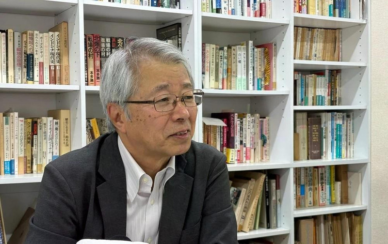 日本共产党《赤旗报》的资深记者北川寿史（Toshifumi Kitagawa）。（图片来源：越通社）
