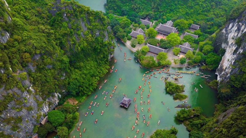 俯瞰长安庆典的全景。（图片来源：宁平省旅游厅）