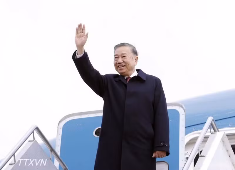 越共中央总书记、国家主席苏林圆满结束对澳大利亚的国事访问。（图片来源：越通社）