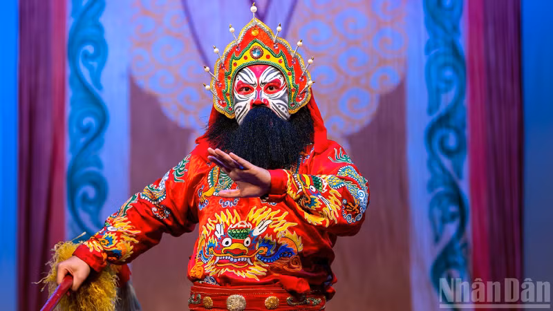 诞生于具有尚武传统的土地，平定㗰剧艺术形成了独特风貌，有别于顺化宫廷㗰剧、北部㗰剧以及胡志明市的扒戏。