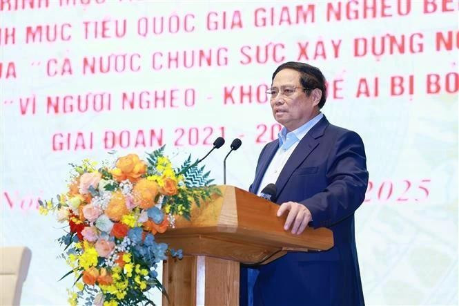 越南政府总理范明正发表讲话。（图片来源：越通社）