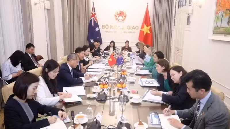 第二次越澳高级官员对话会现场。