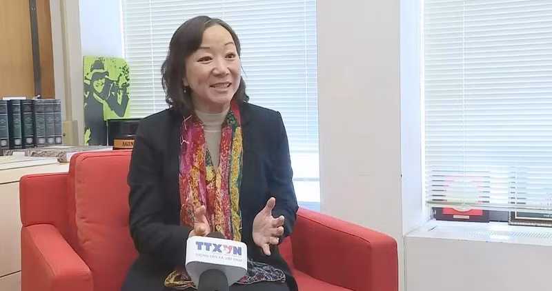 美国哥伦比亚大学魏德海东亚研究所所长阮氏莲姮。（图片来源：越通社）