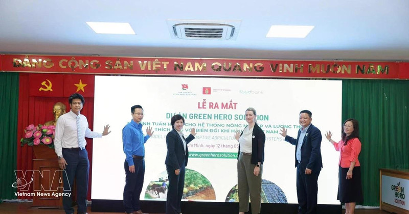 “绿色英雄方案（Green Hero Solution）——越南气候变化适应型农业和粮食系统循环模式”项目启动仪式。（图片来源：越通社）