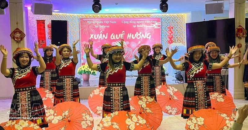 “2026丙午年家乡之春”活动文艺节目。（图片来源：越通社）