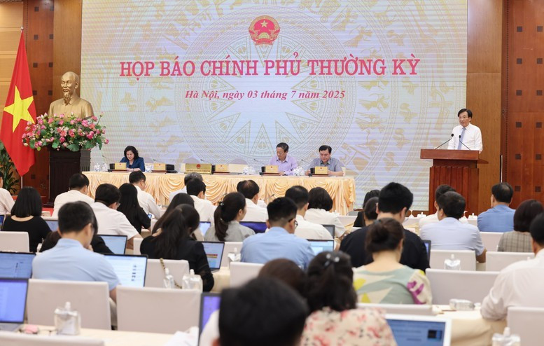 2025年6月份例行政府例行记者会。（图片来源：VGP）