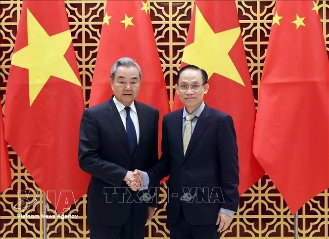 越南外交部长黎怀忠会见中国外交部长王毅。（图片来源：越通社）