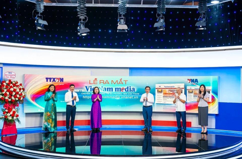 融媒体新闻专网vietnammedia.vnanet.vn启动仪式。（图片来源：越通社）