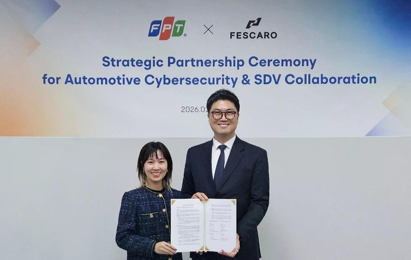 越南FPT集团与韩国飞斯柯罗签署汽车软件和网络安全合作谅解备忘录。