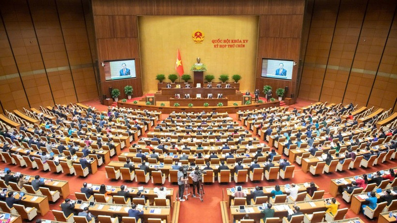 第十五届国会第十次会议全体会议场景。(维灵 摄)