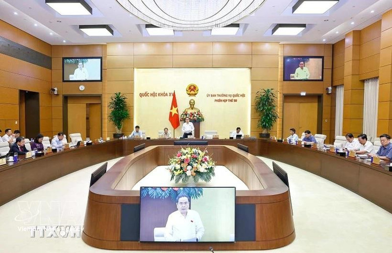 越南国会常务委员会某会议场景。（图片来源：越通社）