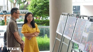 展览参观者。（图片来源：越通社）