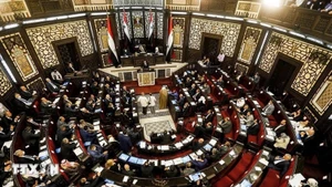 在叙利亚首都大马士革（Damascus）举行的一场国会会议全景。（图片来源：叙利亚国家通讯社/越通社）