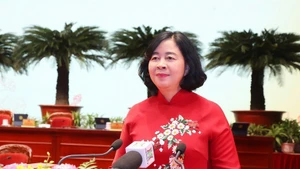 越南祖国阵线中央委员会主席裴氏明怀。（图片来源：越通社）