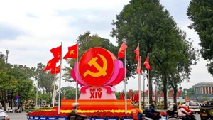 越共十四大是一个极其重要的里程碑，开启了越南发展的新时代。（图片来源：越通社）