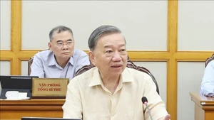 越共中央总书记苏林要求及时解决新组织机构运行中的困难和障碍。（图片来源：越通社）