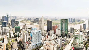 胡志明市中心被规划为越南国际金融中心。（世英 摄）