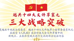 越共十四大文件草案之三大战略突破【图表新闻】