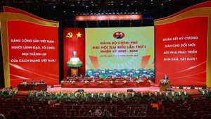 越共政府第一次代表大会现场。（图片来源：越通社）