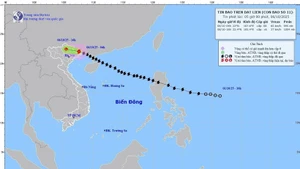 第11号台风于10月6日的路径。（图片来源：越通社）