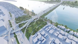 陈兴道大桥投资建设项目效果图。（图片来源：《新河内报》）