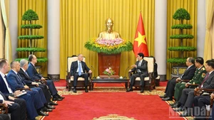 国家主席梁强会见俄罗斯总统助理尼古拉·帕特鲁舍夫。