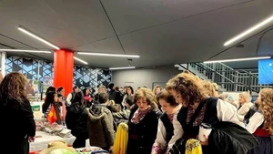 越南展位吸引很多外国游客前来参观。