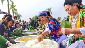 附图：这一年度活动是展现团结互助、相亲相爱精神，携手延续和弘扬相互帮助传统美德。（图片来源：越通社）