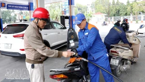 兴安省陈兴道坊光中街加油站。（图片来源：越通社）