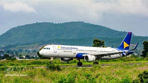 越南旅游航空公司的飞机。（图片来源：越通社）