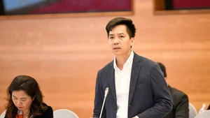 越南建设部住宅和房地产市场管理局副局长何光兴发言。（图片来源：VGP）