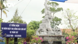 广义省文化体育旅游厅在山美遗迹区（静溪乡）举行山美惨案58周年上香献花缅怀仪式。