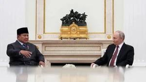 印度尼西亚总统普拉博沃·苏比安托于2025年12月10日在莫斯科会见俄罗斯总统弗拉基米尔·普京。（图片来源：路透社）