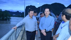 越南政府副总理梅文正前往义安省昆光乡，实地检查指导该省应对洪涝灾害工作。