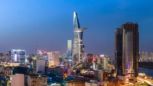 胡志明市夜景。